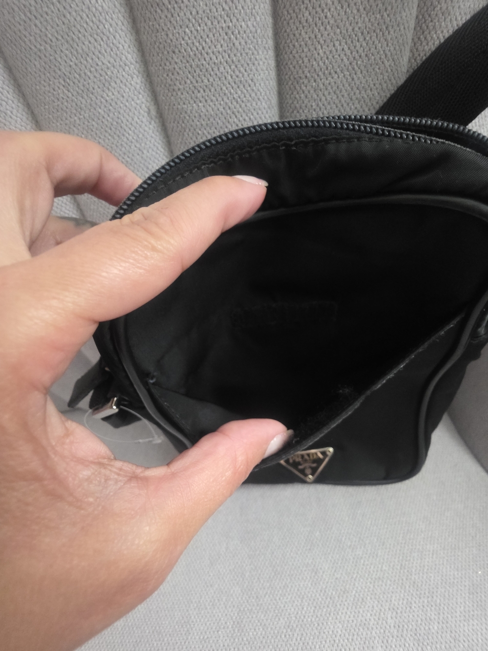 Prada Black Nylon Crossbody Bag, Used Excellent Condition. - Picture 6 of 13